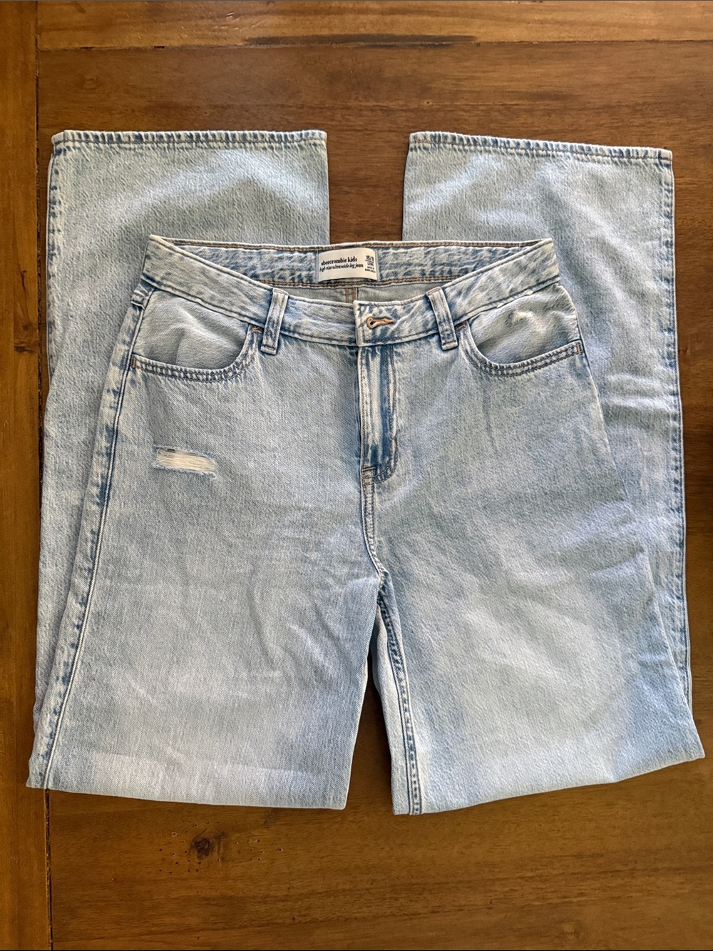 Abercrombie high rise ultra wide leg jean 15/16 long